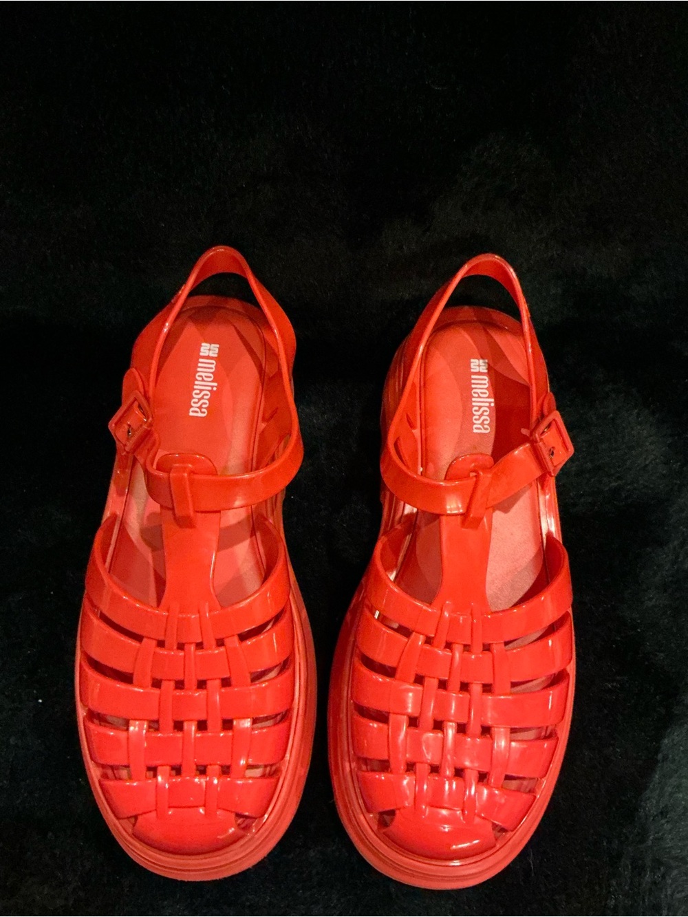 Melissa Possession PVC Jelly Fisherman Platform Sandals Size 8